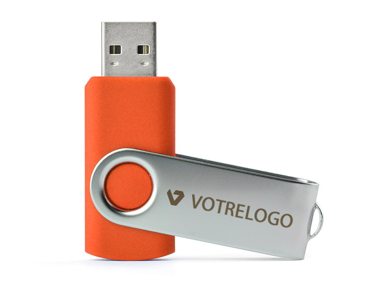 Clé USB 8 go orange personnalisable