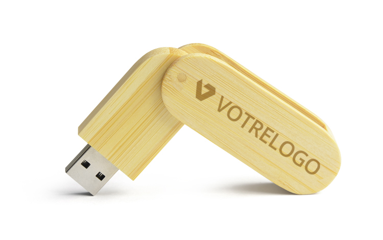 Clé USB 16 go personnalisable en bambou écologique