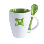 mug avec cuillère en céramique
