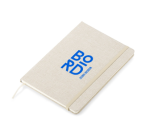 Carnet en coton beige personnalisable