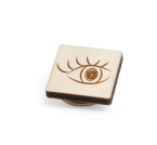 pin's en bois carré personnalisable