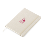 Carnet en coton beige personnalisable 