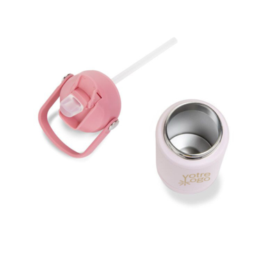 gourde isotherme rose publicitaire