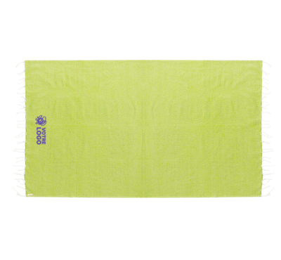 paréo serviette couleur vert en coton recyclé