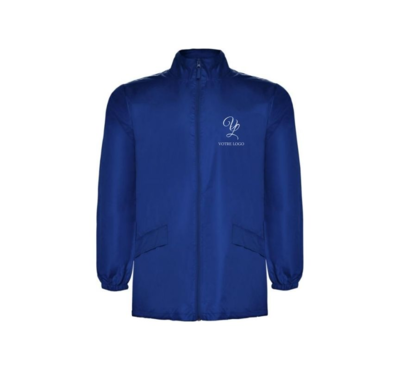 veste de pluie bleu personnalisable