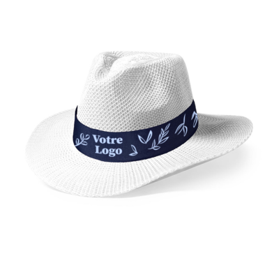 chapeau de plage blanc personnalisable