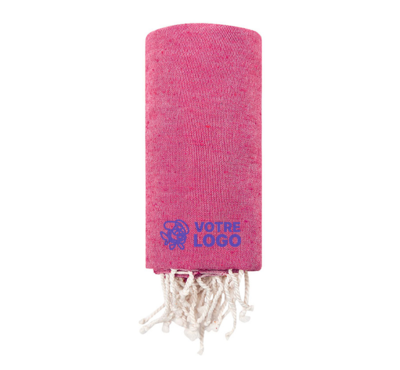 paréo serviette rpet coton recyclé couleur rose