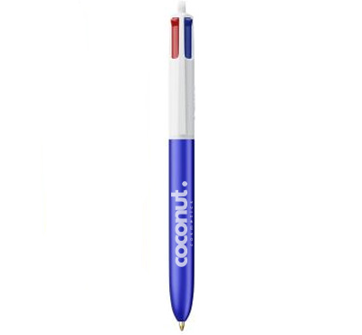 Bic 4 couleurs galcé bleu
