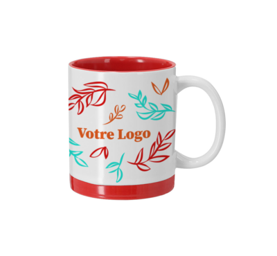 mug céramique 350 ml rouge personnalisable