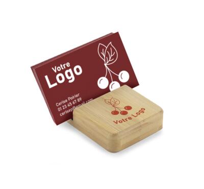 support de telephone avec carte de visite