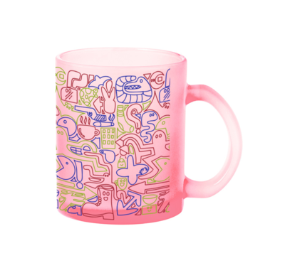 mug en verre coloré 
