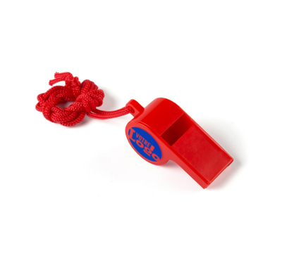 sifflet coloré couleur rouge à personnaliser 