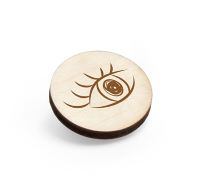 pin's bois rond personnalisable