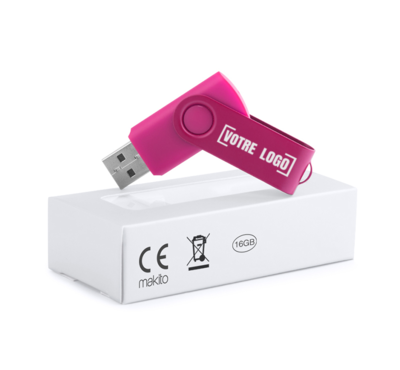 clé USB couleur rose 16gb 