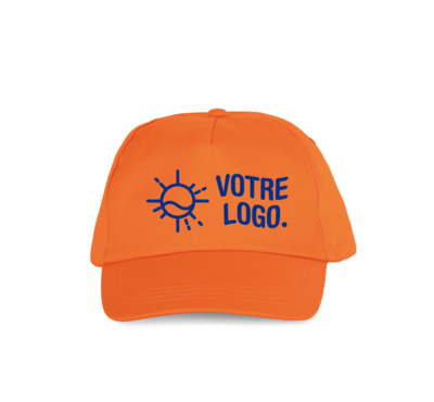 Casquette logotée orange