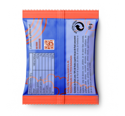 gommes de fruits smiley avec sachet 