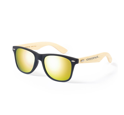 Lunettes de soleil jaunes personnalisées