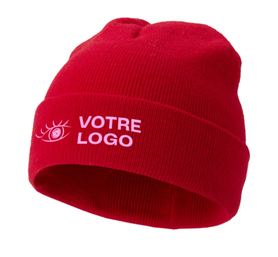 bonnet publicitaire rouge logoté