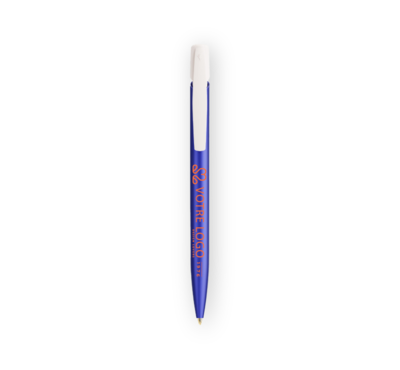 stylo bic media clic glacé bleu personnalisé