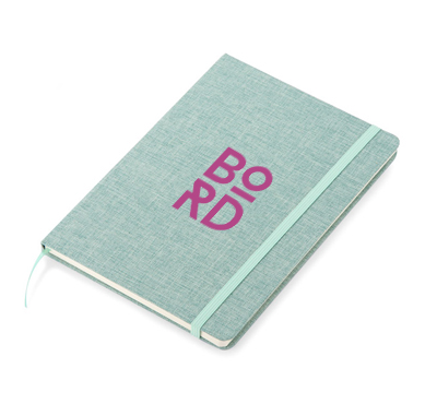 carnet en coton recyclé vert personnalisable 