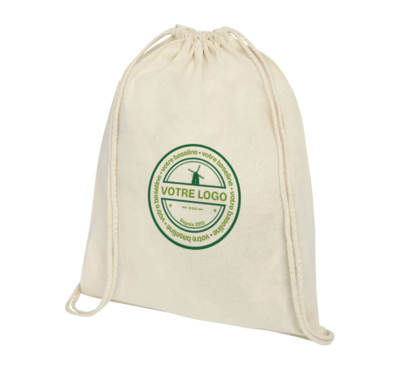 sac à dos cordons coloré en coton personnalisable couleur 