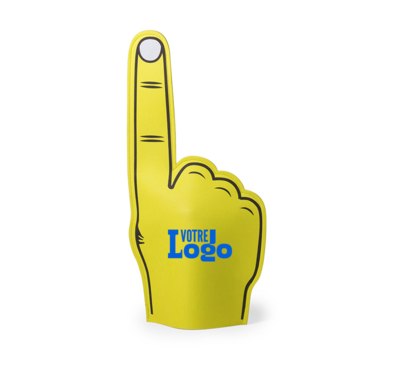 main géante personnalisée couleur jaune 