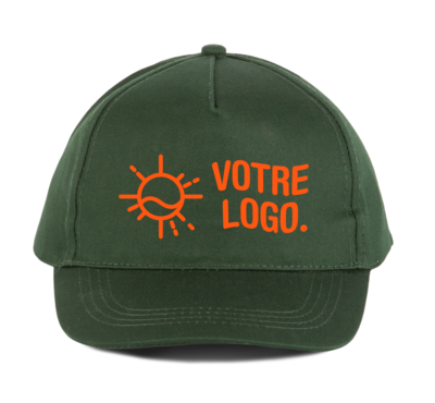 Casquette vert foncé logoté