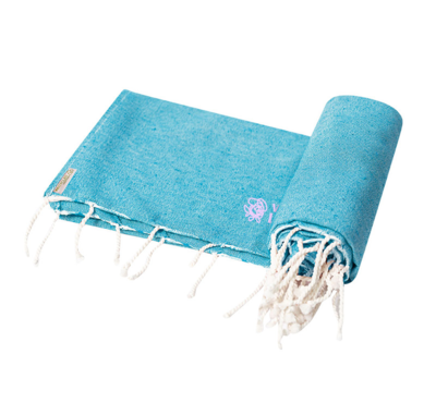 paréo serviette couleur bleu clair personnalisable