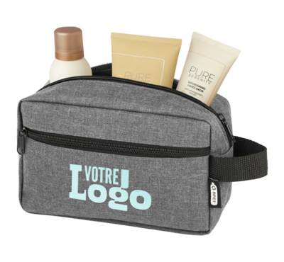 trousse de toilette personnalisable RPET couleur gris