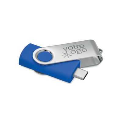 clé usb-c couleur bleu