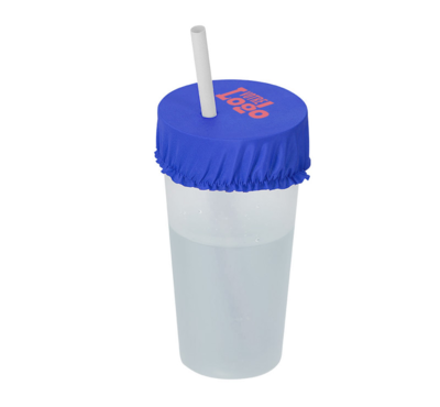 couvre gobelet coloré bleu personnalisable 