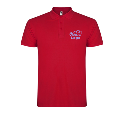 polo pour enfant manche courte couleur rouge