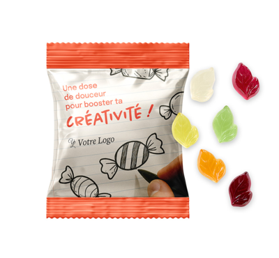 gomme de fruit vegan sachet personnalisable