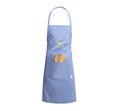 tablier de cuisine bleu