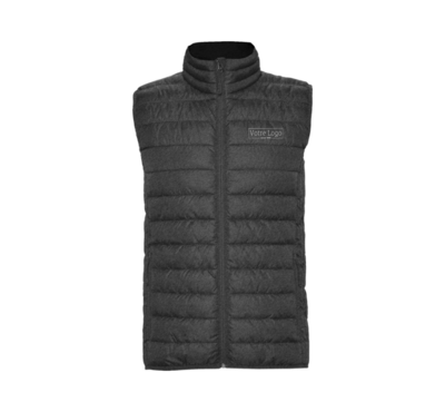 gilet oslo homme noir chiné logoté