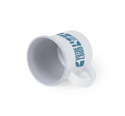 mug en céramique 300 ml fini mat couleur blanc logoté