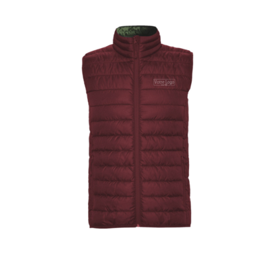 doudoune sans manche couleur bordeaux homme