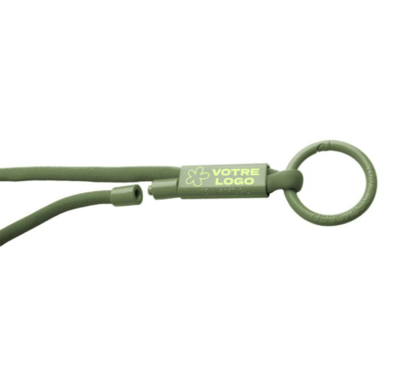 tour de cou avec tube en plastique recyclé vert olivet