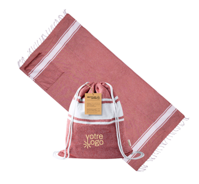 sac à dos paréo couleur rouge logoté