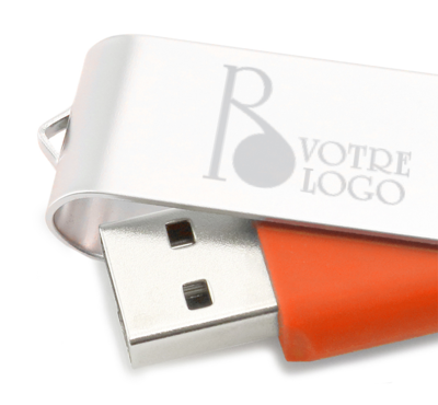 clé usb publicitaire 16gb couleur orange