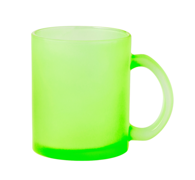 mug en verre coloré vert personnalisable 
