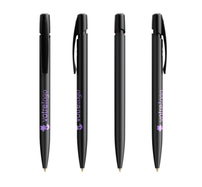 stylo bille bic media clic mix et match personnalisable couleur noire