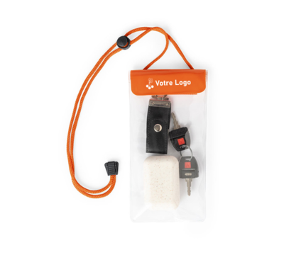 etui étanche pour smartphone couleur orange 