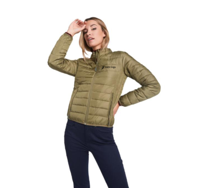 doudoune finland femme bleu logotée