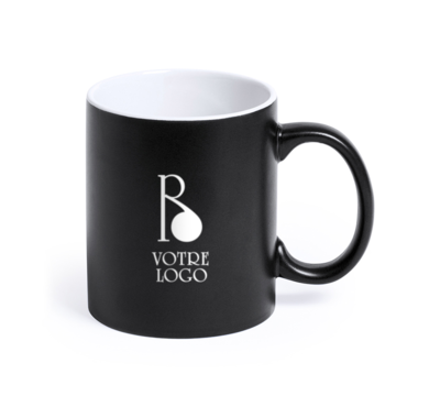 mug céramique couleur noir logoté