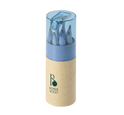 set de 12 crayons de couleurs en bois 