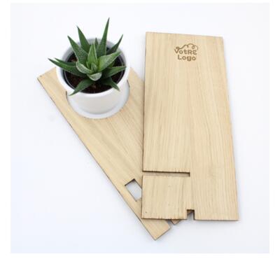 support de telephone en bois