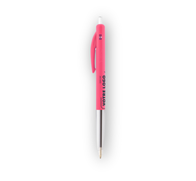 Stylo BIC M10 clic rose 