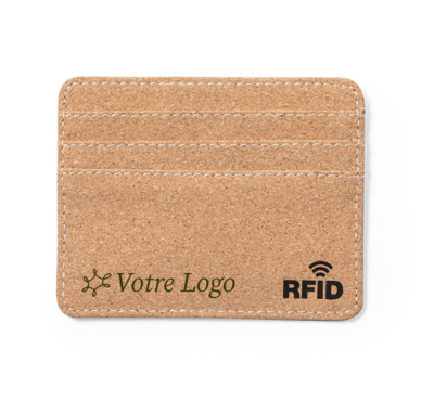 porte cartes RFID en liège personnalisable