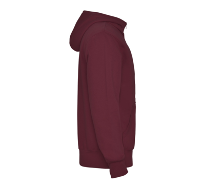 sweat zippé à capuche bordeaux